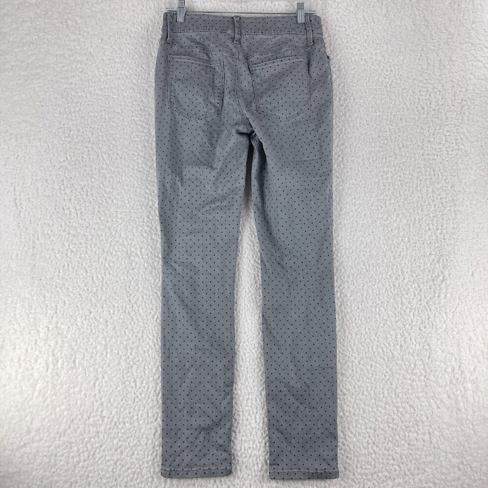 Chico's Gray Polka Dot Denim Skinny Jeans Womens Mid-Rise Casual Size XS - Picture 11 of 15